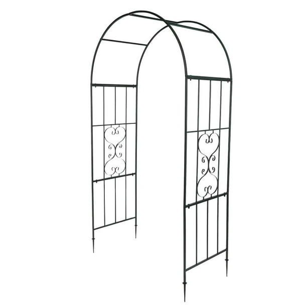 Details about / Garden Metal Arched Arbor Cage Style Trellis Steel Plants Wedding Decor Black